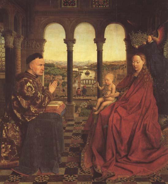 Jan Van Eyck The Virgin of Chancellor Rolin (mk45) Sweden oil painting art
